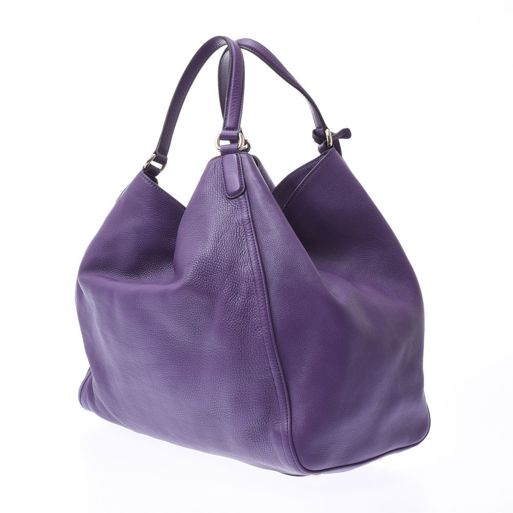 Gucci Soho Handbag Tote Leather Purple Bag